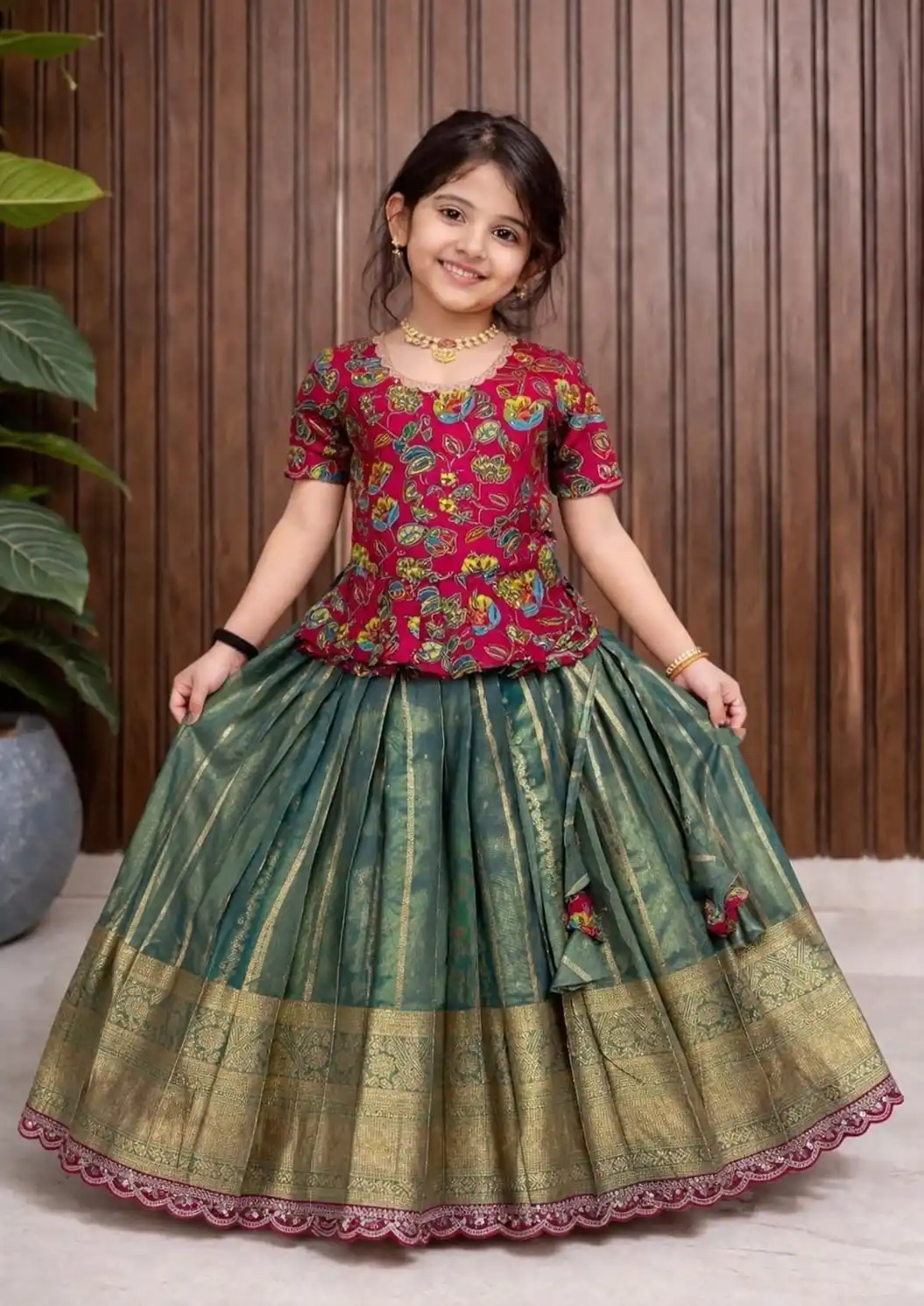 Heavy Zari Weaving Lehenga Set